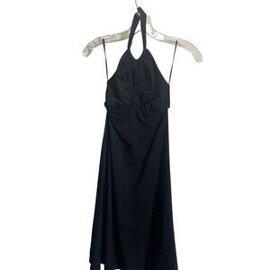 Susana Monaco XS Black Keyhole Halter Dress Elegant Style Nylon Blend